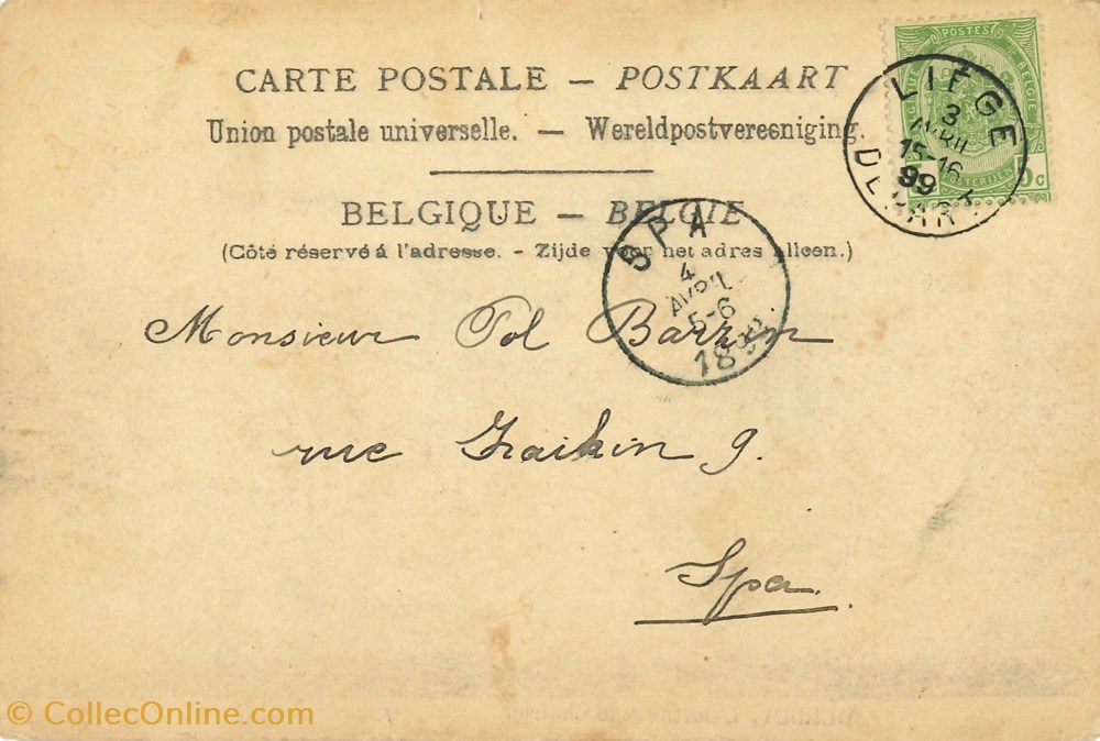 DHAM/CP/Caerd/0116 cartes postales europe belgique dham cp caerd 0116