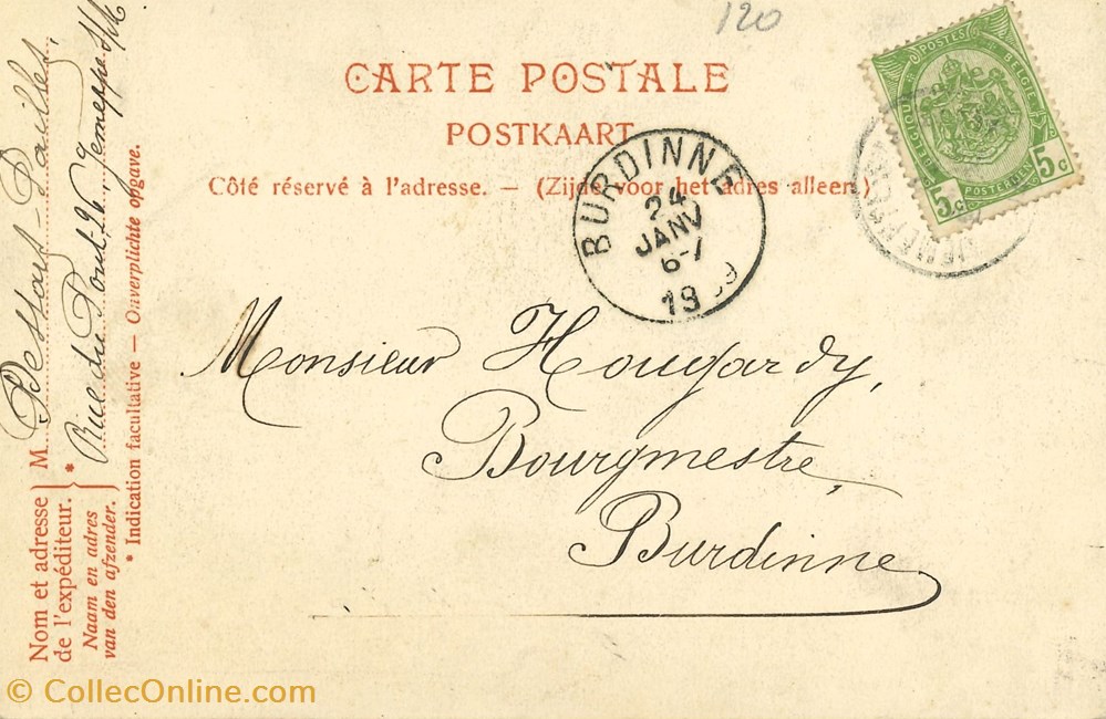 DHAM/CP/Caerd/0102 cartes postales europe belgique dham cp caerd 0102