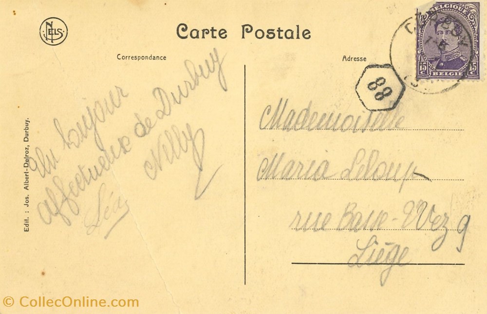 cartes postales europe belgique dham cp caerd 0124