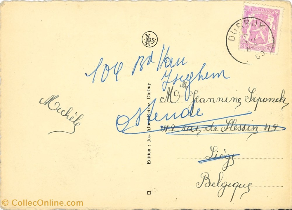 DHAM/CP/Caerd/0023 cartes postales europe belgique dham cp caerd 0023