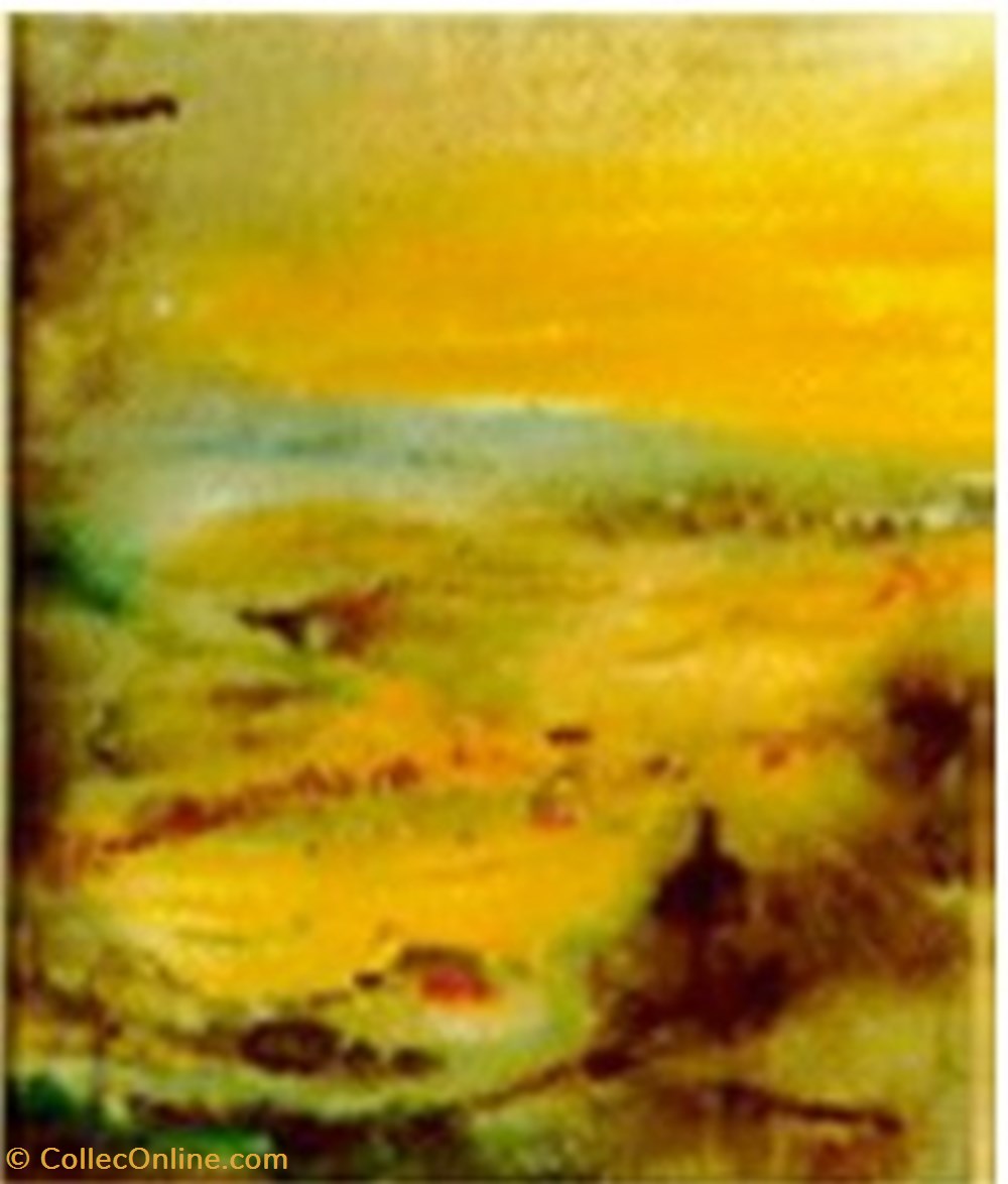 DHAM/Peint/ML/60 - M. Lucas, Hiver en Famenne art antiquites peintures dessins dham peint ml 60 m lucas hiver en famenne