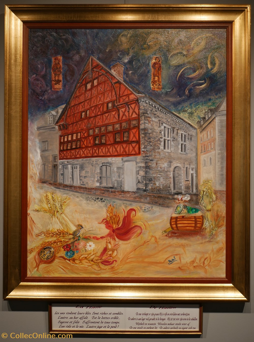 art antiquites peintures dessins dham peint ro 001 roni la halle aux bles