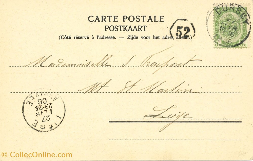 cartes postales europe belgique dham cp caerd 0078