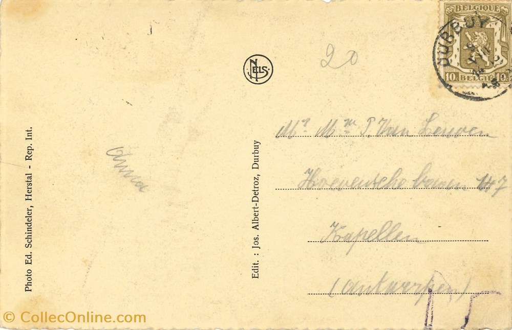 cartes postales europe belgique dham cp caerd 0174