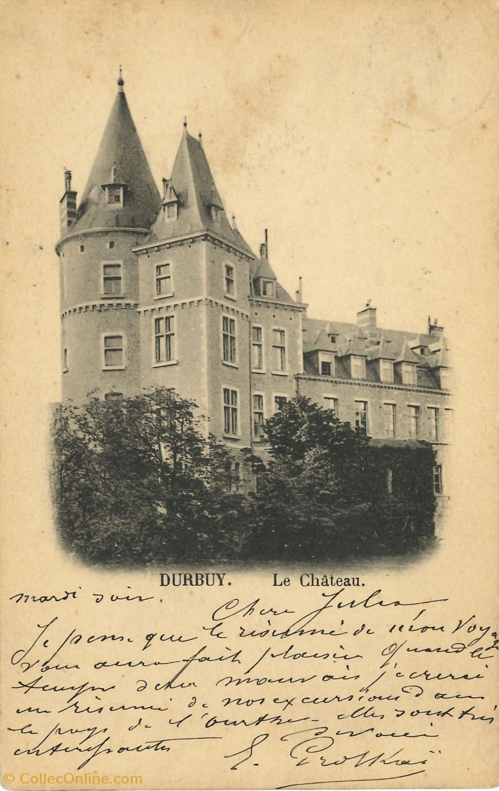 cartes postales europe belgique dham cp caerd 0069