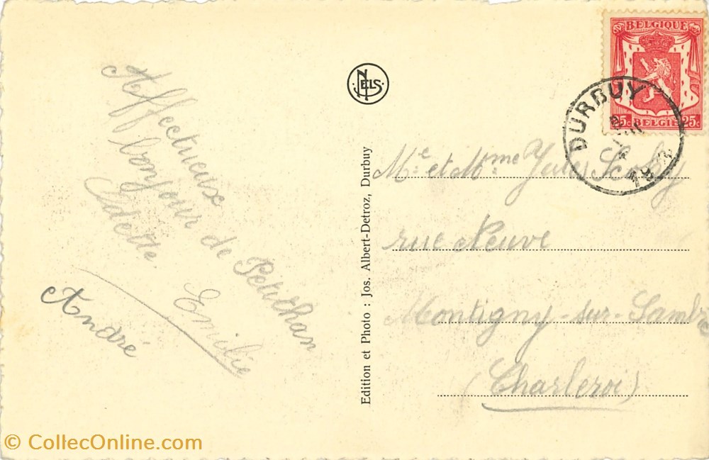 DHAM/CP/Caerd/0142 cartes postales europe belgique dham cp caerd 0142