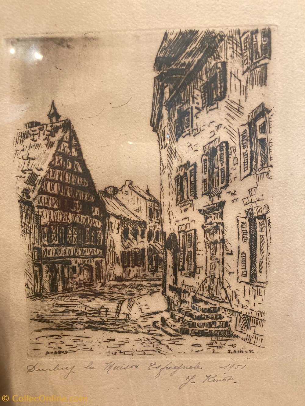 DHAM/Des/JK/001 - J. Kinot, Durbuy, La Maison Espagnole art antiquites estampes gravures dham des jk 001 j kinot durbuy la maison espagnole