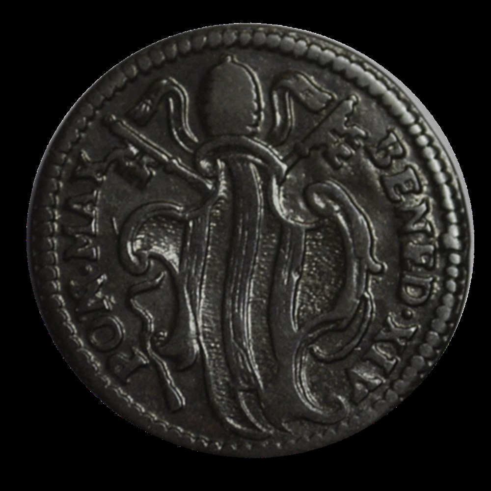 Benoit XIV Quattrino St Pierre Type 1 Gubbio monnaies benoit xiv quattrino st pierre type 1 gubbio