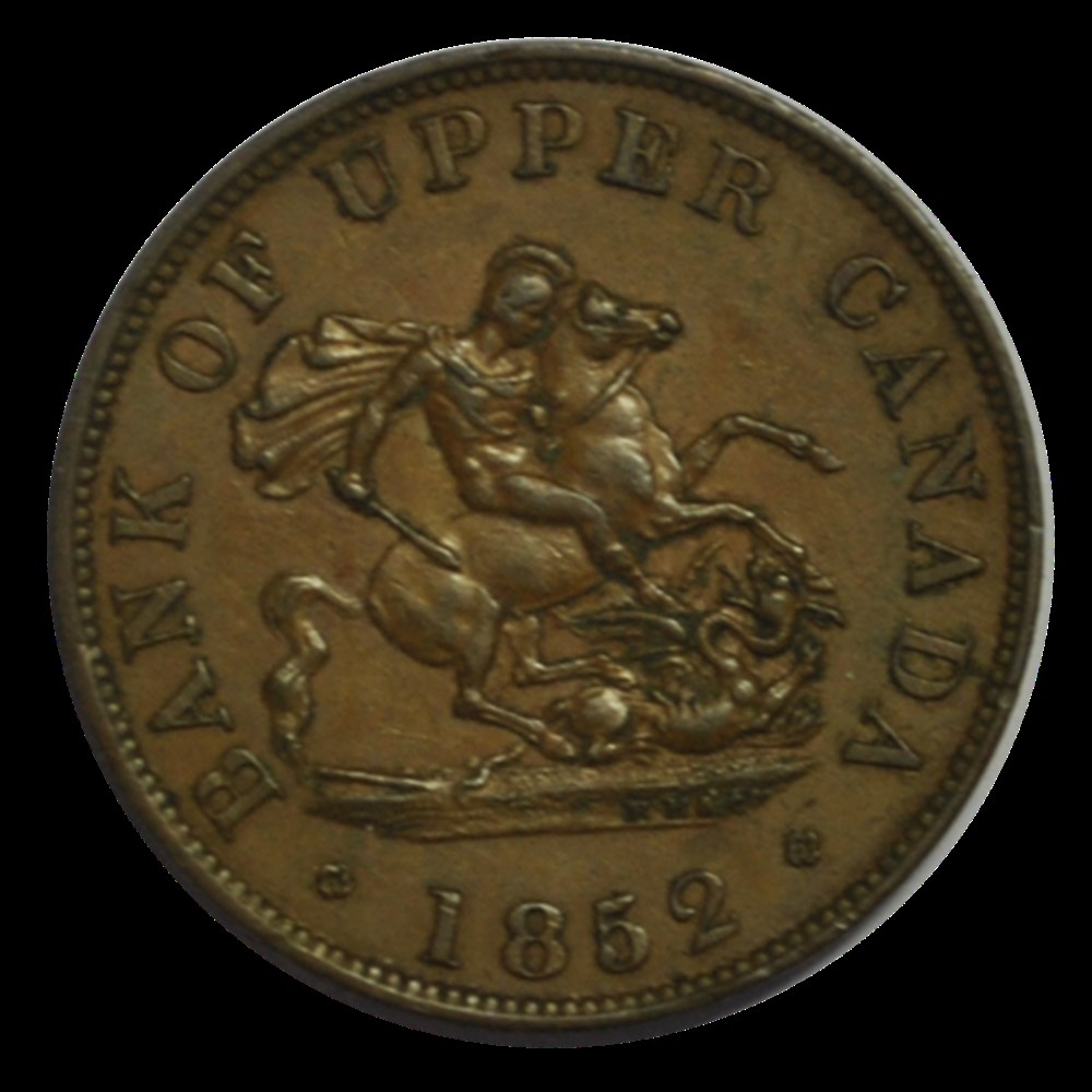 monnaies demi penny bank of upper canada 1852