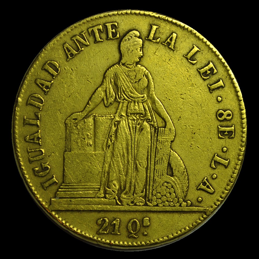 Chili 8 Escudos 1850 monnaies chili 8 escudos 1850