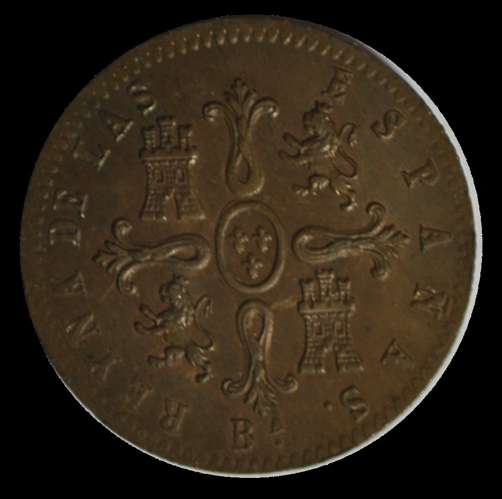 4 Maravedis Isabelle II 1855 Barcelone monnaies 4 maravedis isabelle ii 1855 barcelone