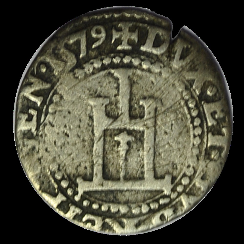 Royaume de Genes Conrad II Huitième d'écu 1579 monnaies royaume de genes conrad ii huitieme ecu 1579