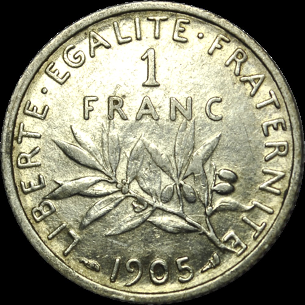1 Franc Semeuse 1905 monnaies 1 franc semeuse 1905