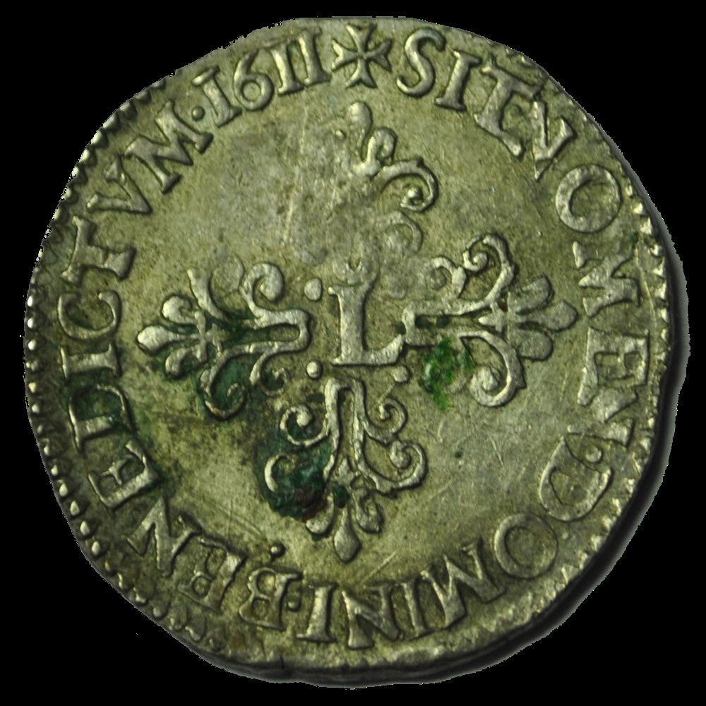 LOUIS XIII Demi-franc au buste enfantin et fraisé 1611 B monnaies louis xiii demi franc au buste enfantin et fraise 1611 b