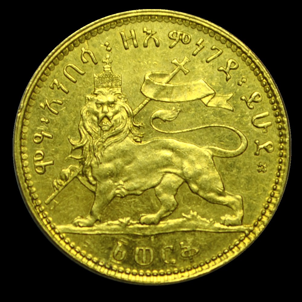 ETHIOPIE - Menelik II - 1 werk - 1897 monnaies ethiopie menelik ii 1 werk 1897