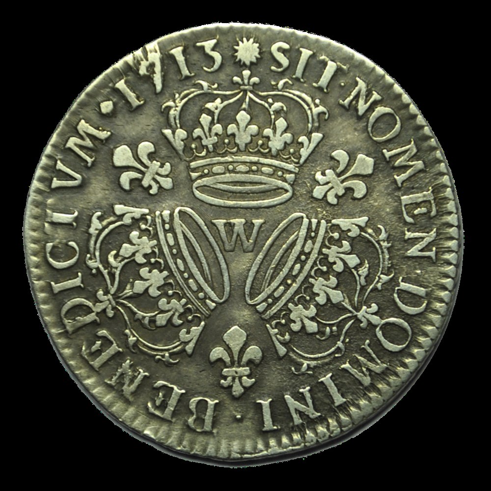 monnaies louis xiv quart ecu aux 3 couronnes 1713 w
