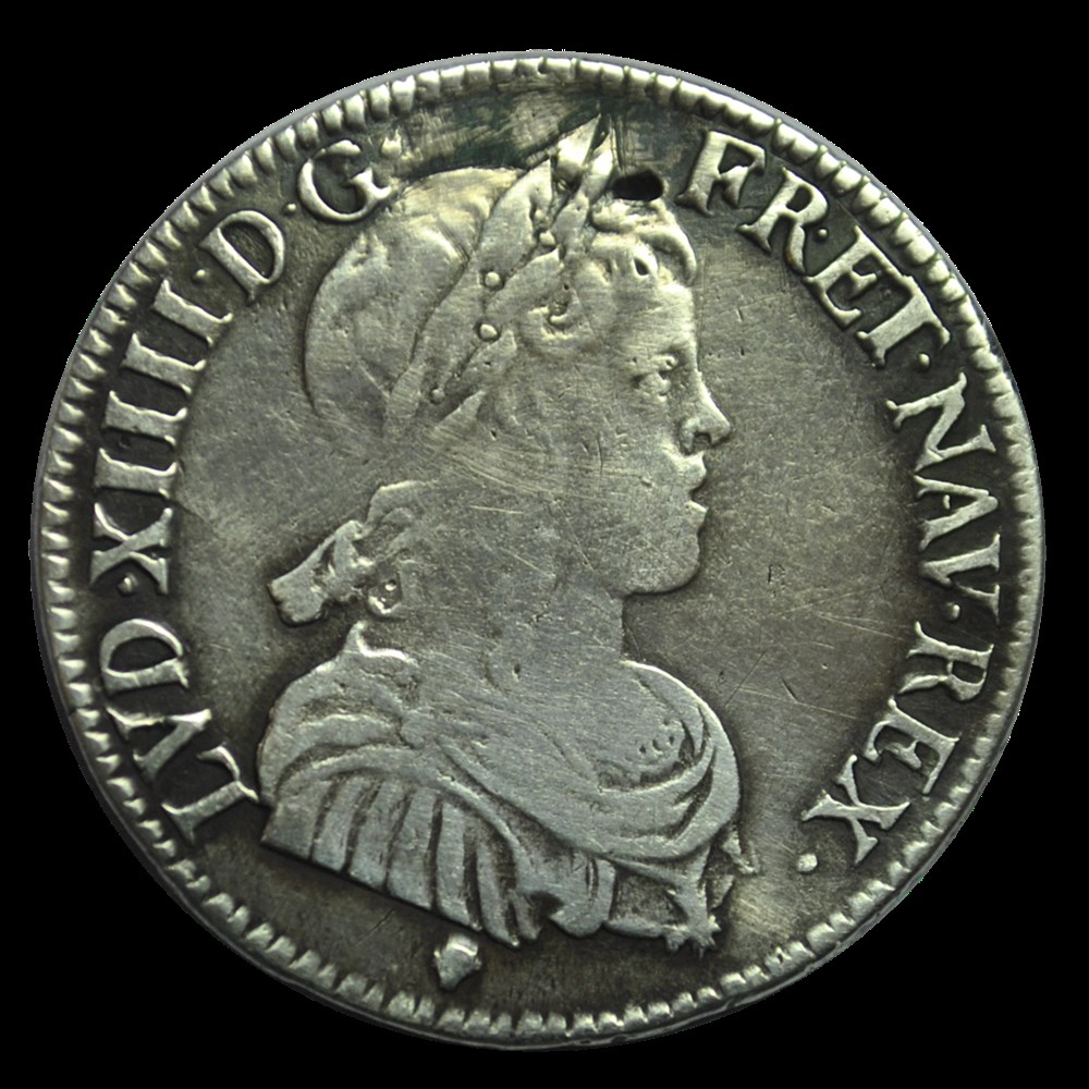 LOUIS XIV 1/4 d'écu à la mèche longue 1653 N monnaies louis xiv 1 4 ecu a la meche longue 1653 n