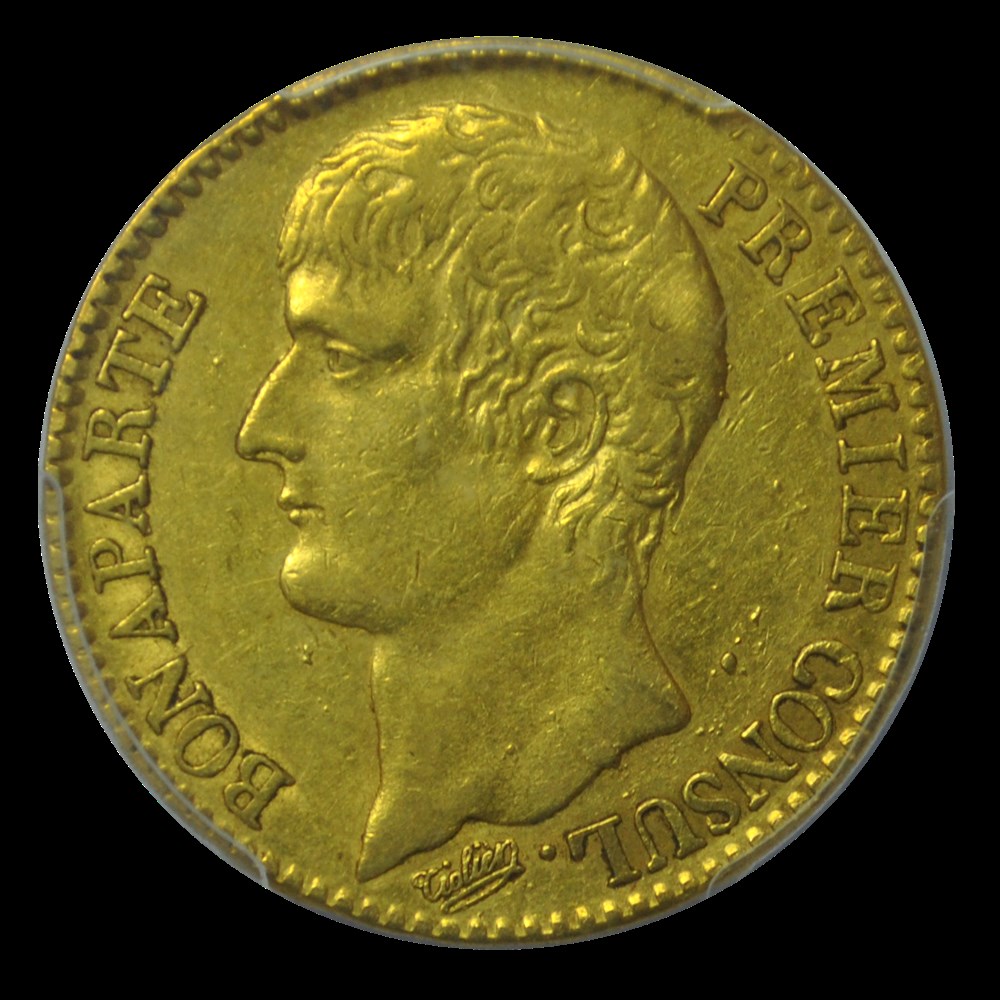 monnaies bonaparte premier consul 40 francs or 1804 a au50