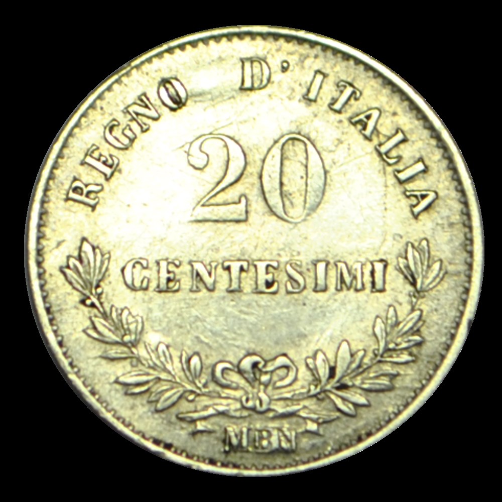Victor Emmanuel II 20 Centesimi 1863 Milan monnaies victor emmanuel ii 20 centesimi 1863 milan
