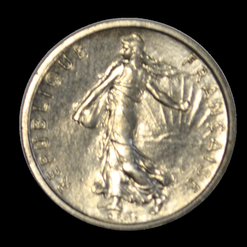 Piéfort nickel de Demi franc Semeuse 1965 Paris monnaies piefort nickel de demi franc semeuse 1965 paris