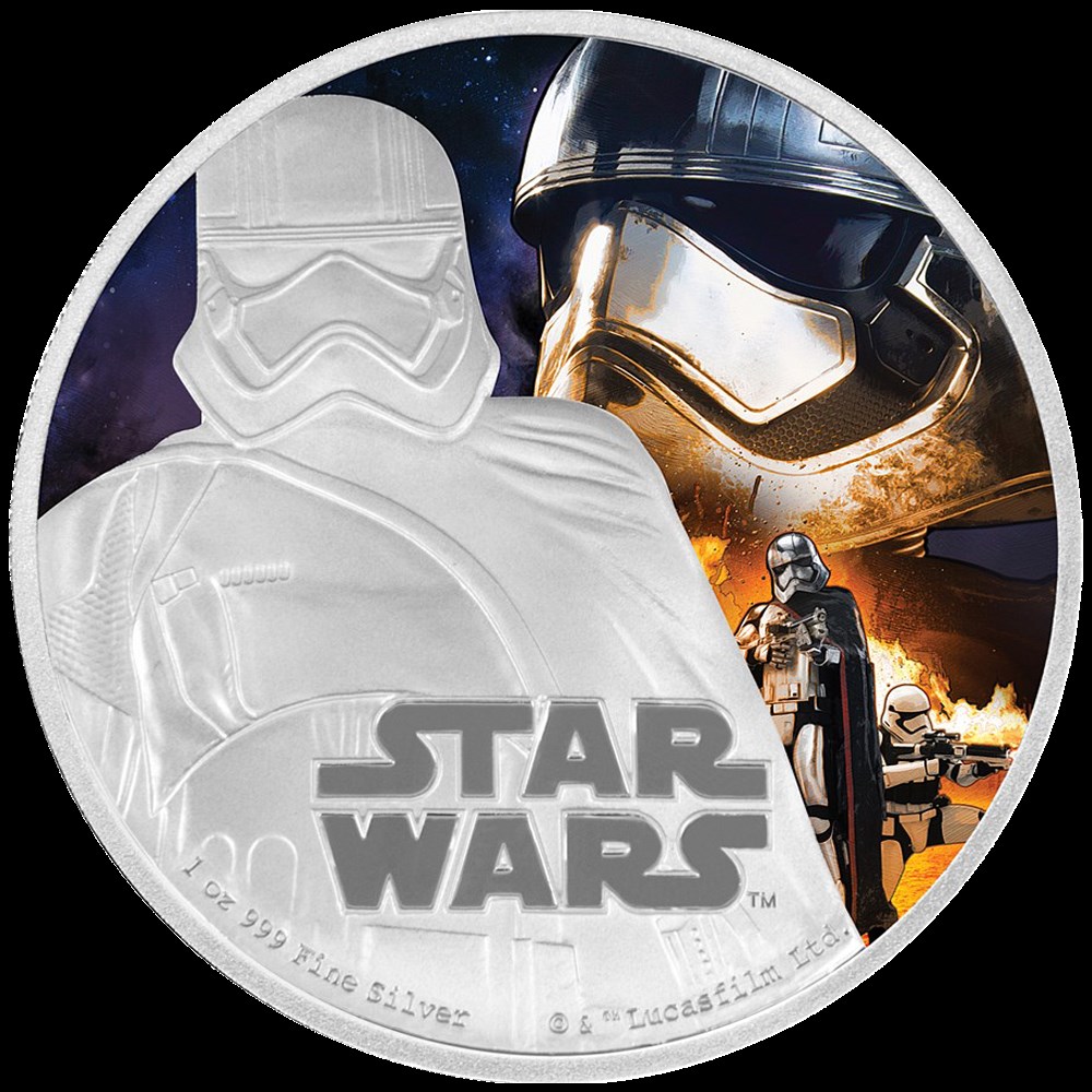 monnaies la guerre des etoiles eveil de la force capitaine phasma
