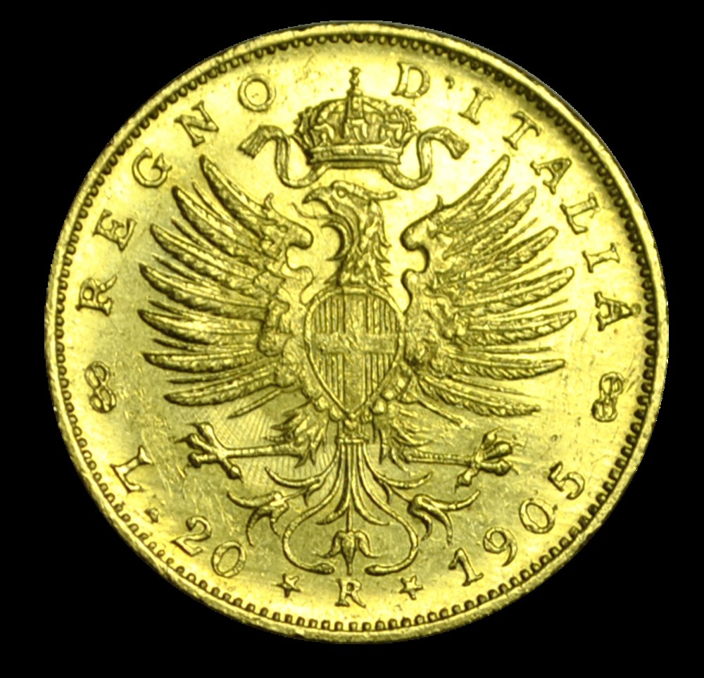 ROYAUME D'ITALIE - VICTOR-EMMANUEL III 20 Lire 1905 Rome monnaies royaume italie victor emmanuel iii 20 lire 1905 rome
