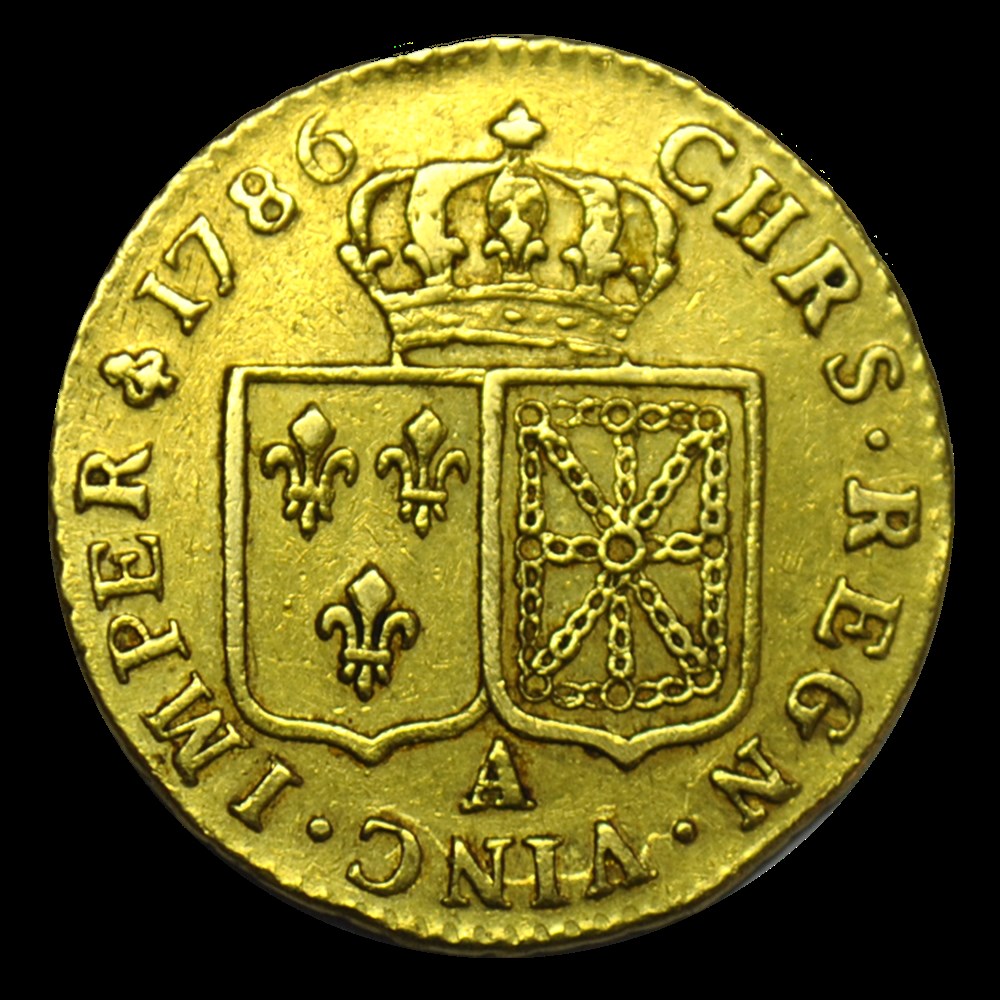 Louis XVI Louis D'Or Au Buste Nu 1786 A monnaies louis xvi louis or au buste nu 1786 a