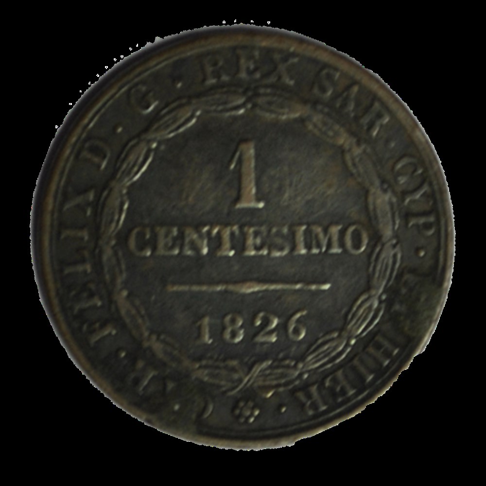 ROYAUME DE SARDAIGNE 1 Centesimo Charles Félix 1826 Turin monnaies royaume de sardaigne 1 centesimo charles felix 1826 turin