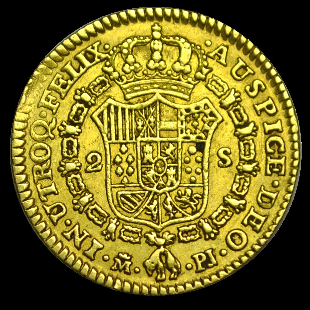 Charles III 2 escudos 1777 Madrid monnaies charles iii 2 escudos 1777 madrid