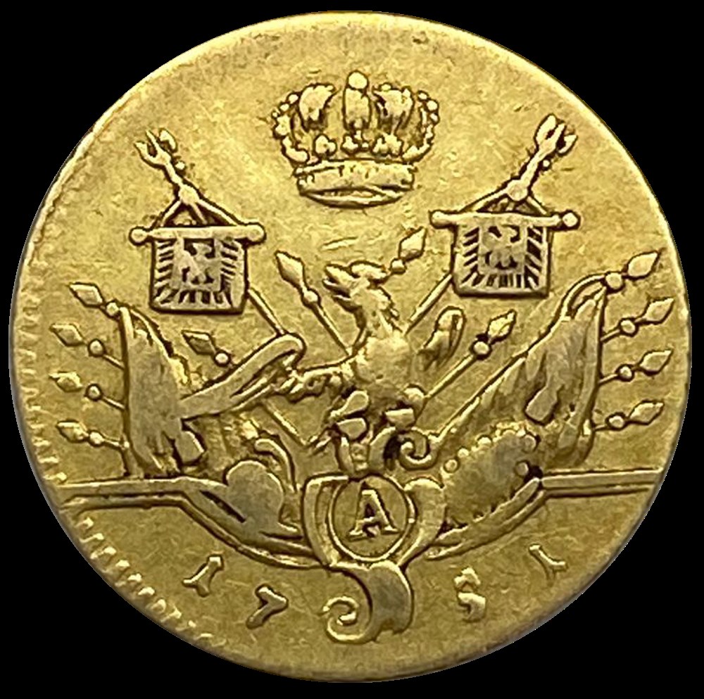 monnaies allemagne royaume de prusse frederic ii frederick d or 1751 berlin