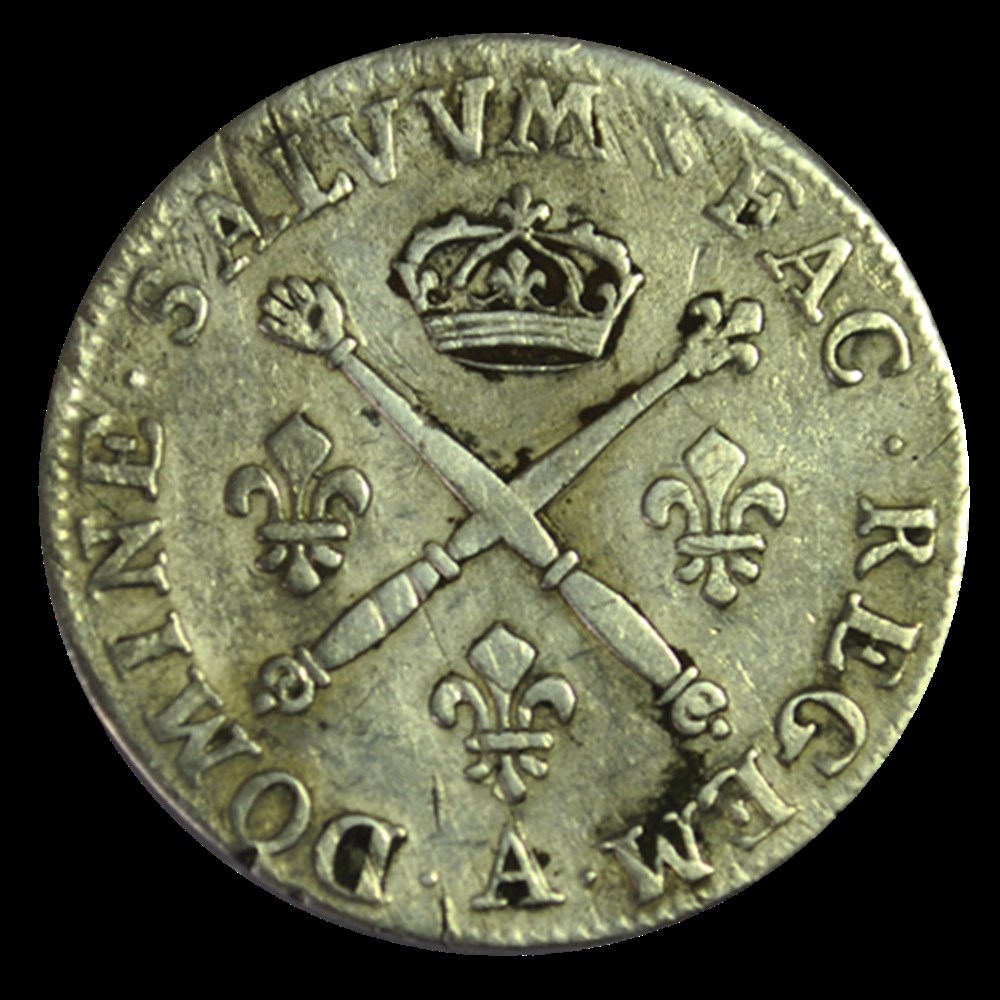 LOUIS XIV 20 sols aux insignes 1707 A monnaies louis xiv 20 sols aux insignes 1707 a