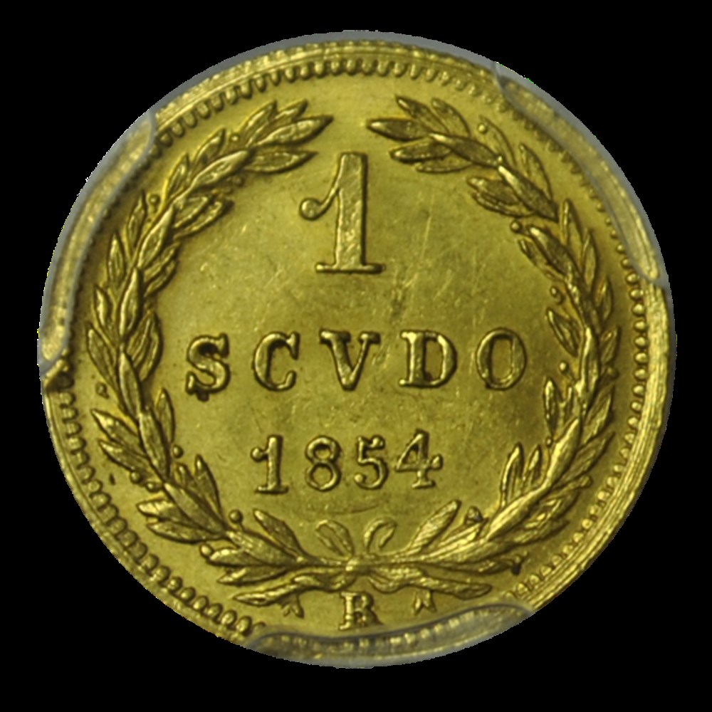 VATICAN - PIE IX 1 scudo or 1854 Rome monnaies vatican pie ix 1 scudo or 1854 rome