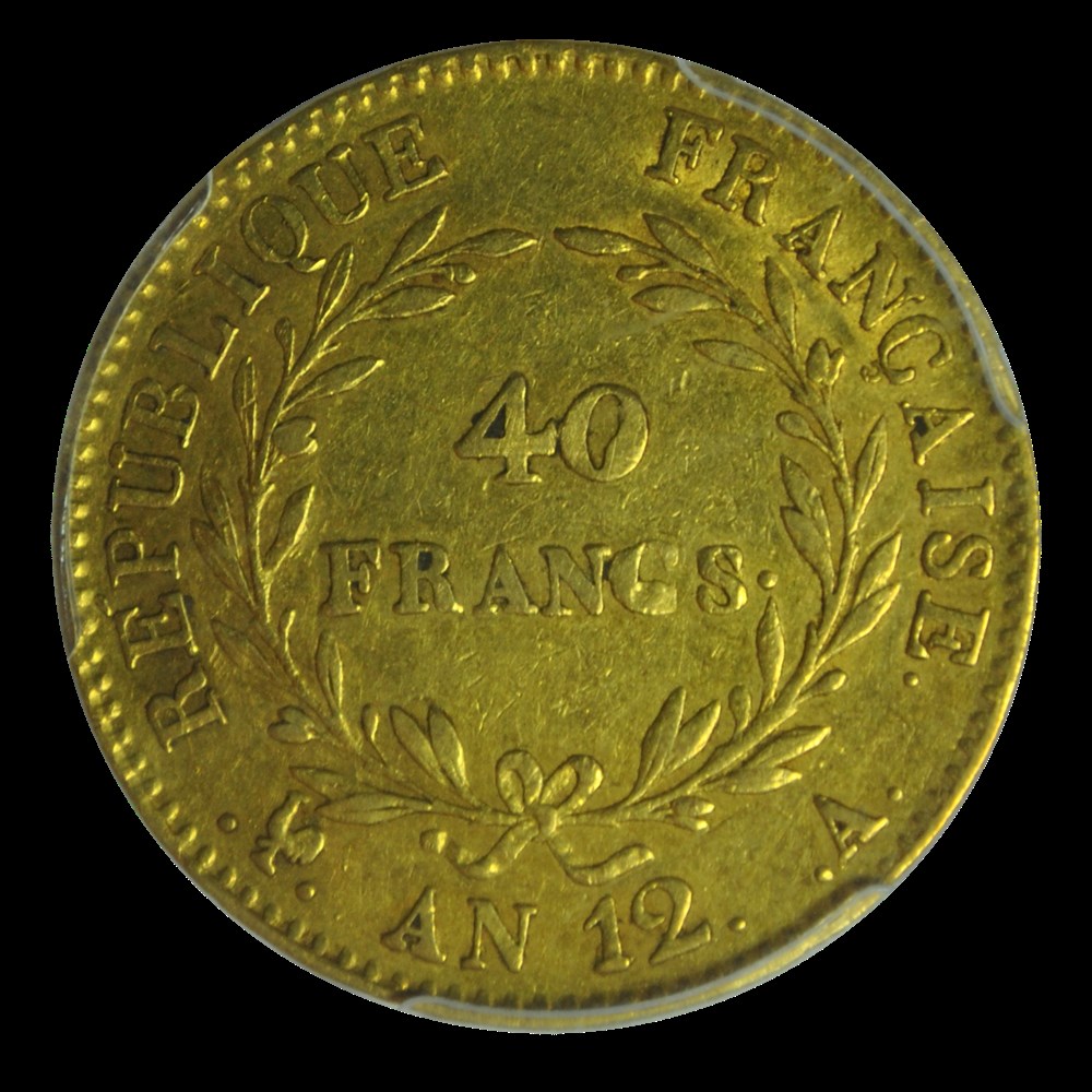 monnaies bonaparte premier consul 40 francs or 1804 a au50