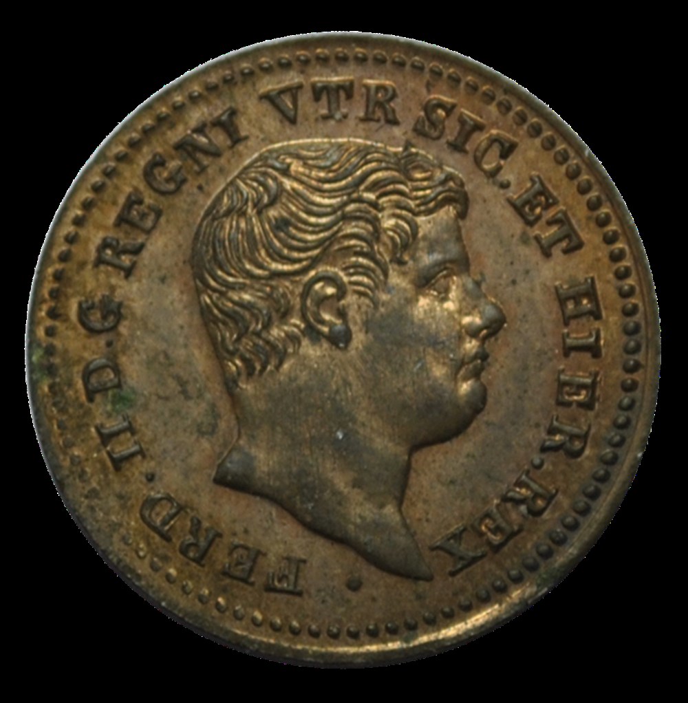 monnaies demi tornese ferdinand ii 1838 naples