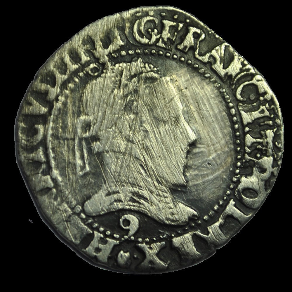 HENRI III Quart de franc au col plat 1587 9 monnaies henri iii quart de franc au col plat 1587 9