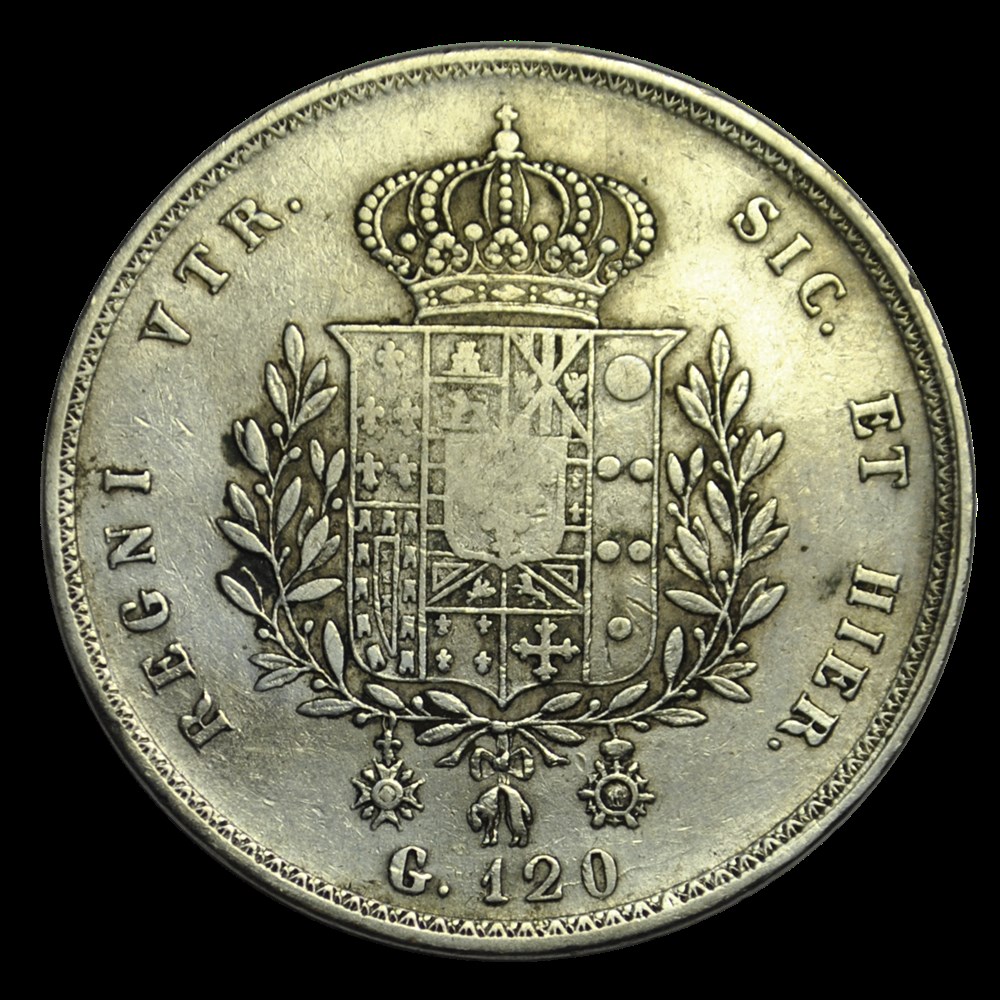ROYAUME DES DEUX-SICILES 120 Grana François Ier 1825 Naples monnaies royaume des deux siciles 120 grana francois ier 1825 naples