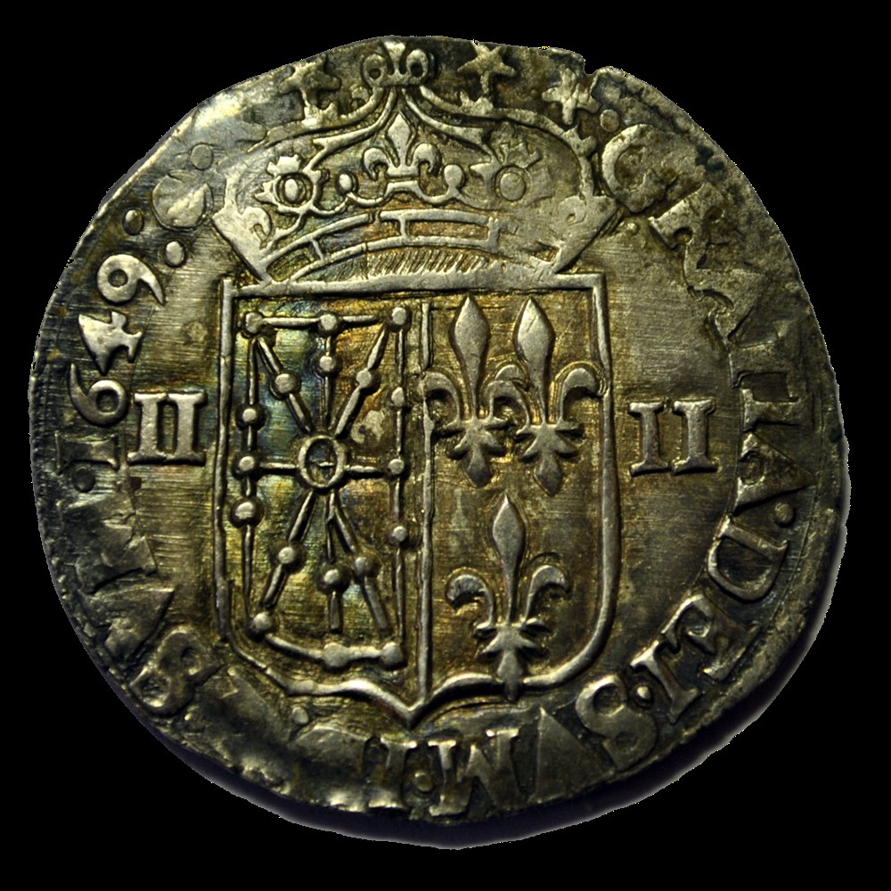 monnaies louis xiv quart ecu de navarre 1649 st palais