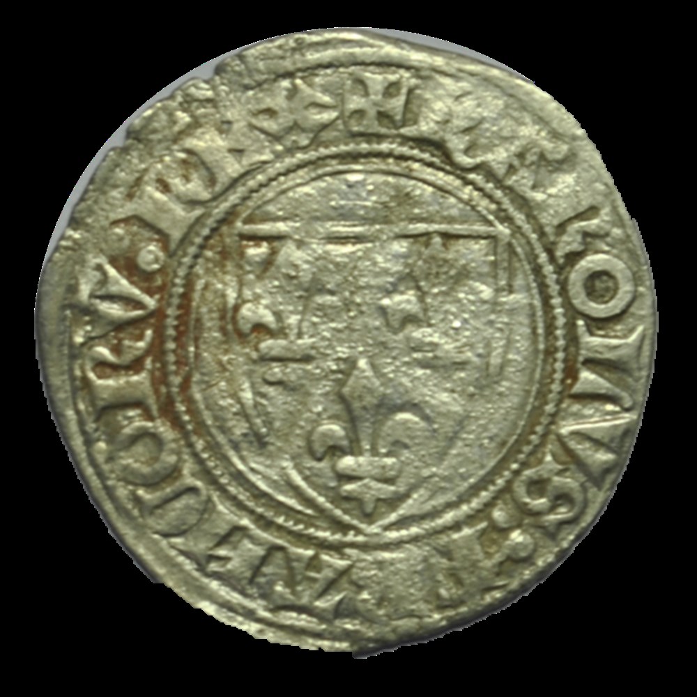 CHARLES VI Blanc guénar , Tournais (11) monnaies charles vi blanc guenar tournais 11