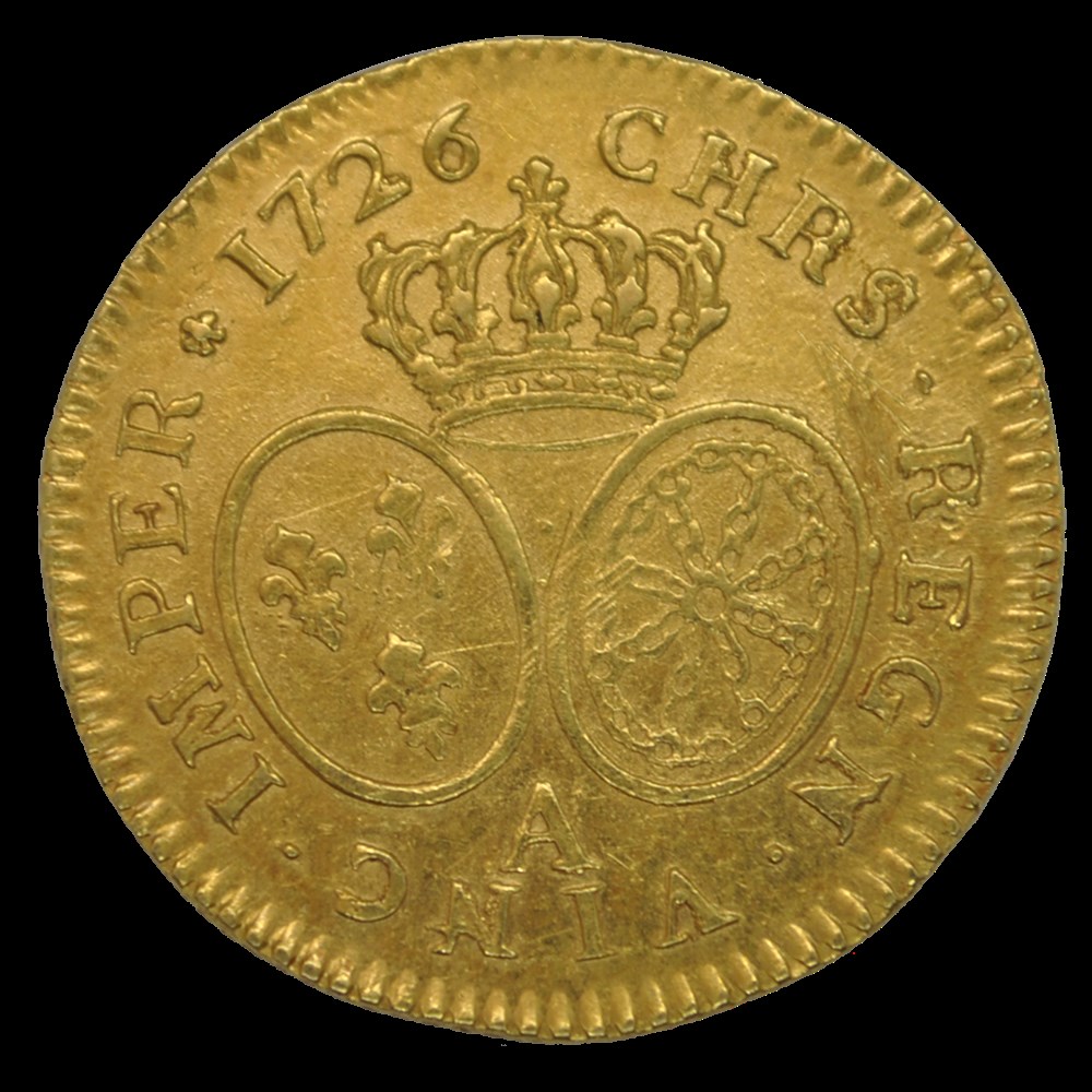 Louis XV Louis d'or 1726 A monnaies louis xv louis or 1726 a