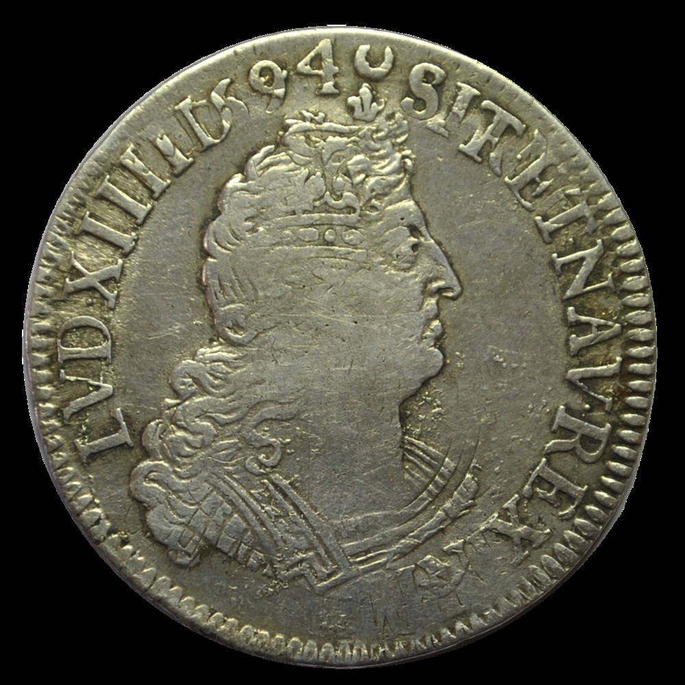 LOUIS XIV Demi-écu aux insignes 1702 X monnaies louis xiv demi ecu aux insignes 1702 x