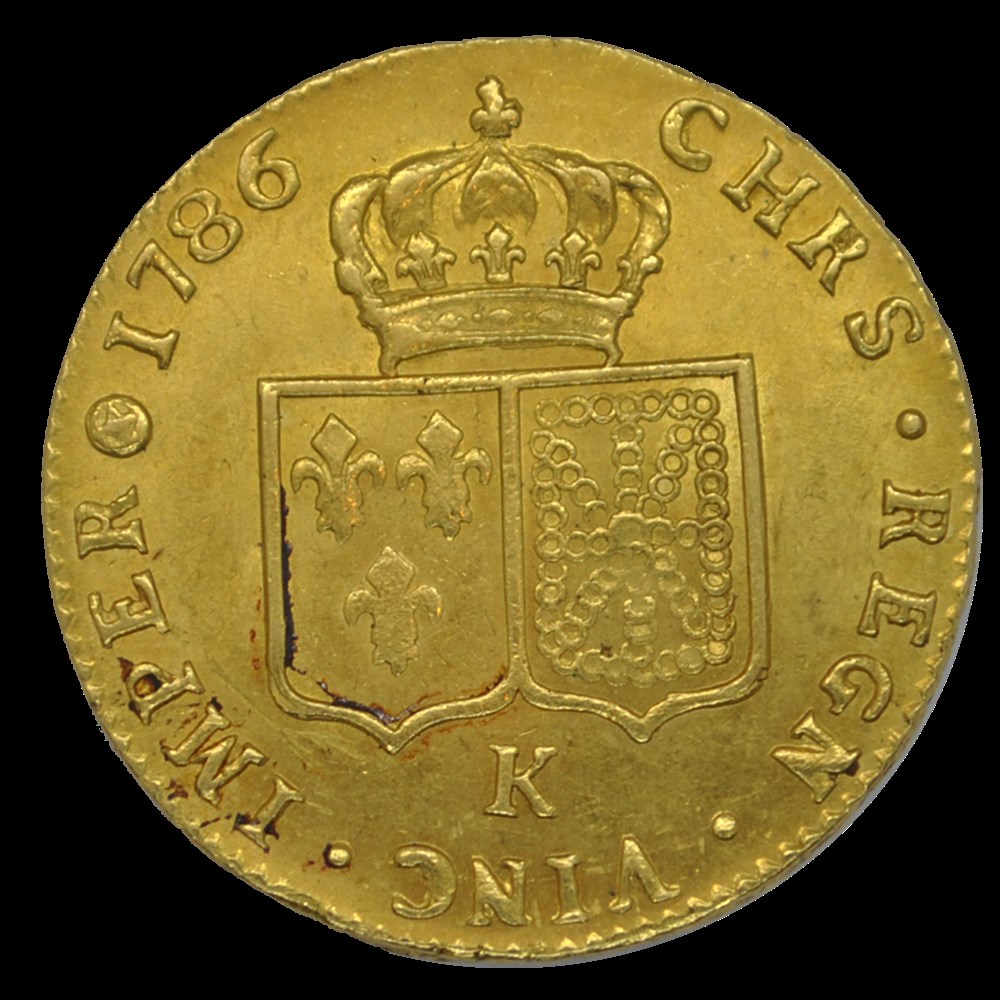 monnaies louis xvi double louis or 1786 k