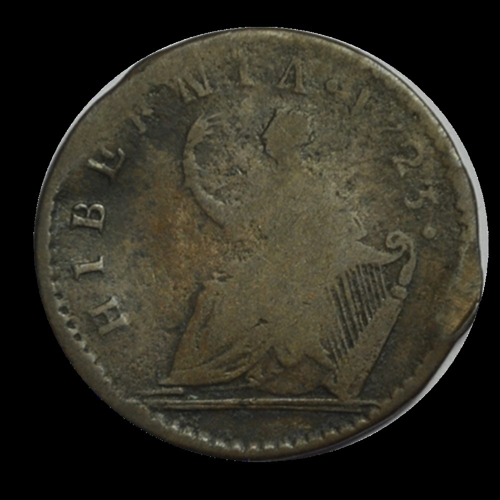 Farthing, 3eme Type Georges Ier - Hibernia 1723 monnaies farthing 3eme type georges ier hibernia 1723