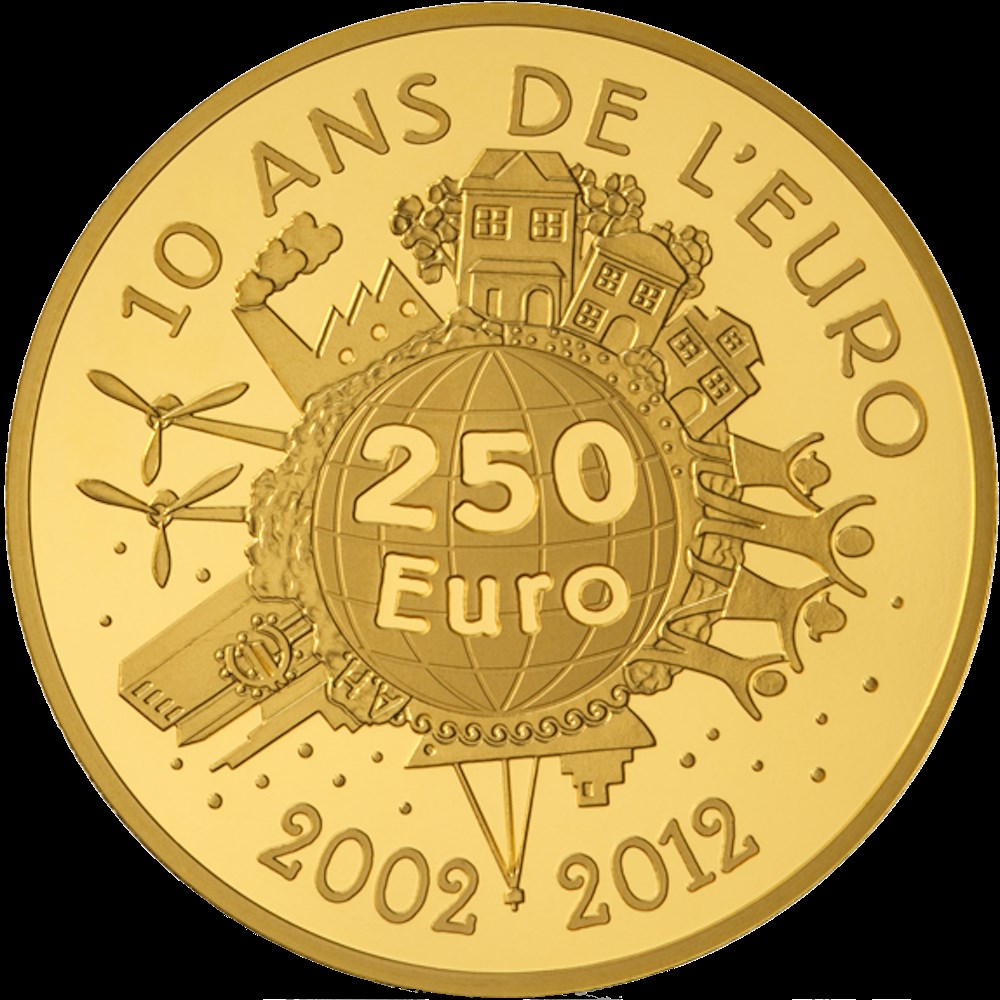 monnaies 250 euro semeuse 10 ans de euro
