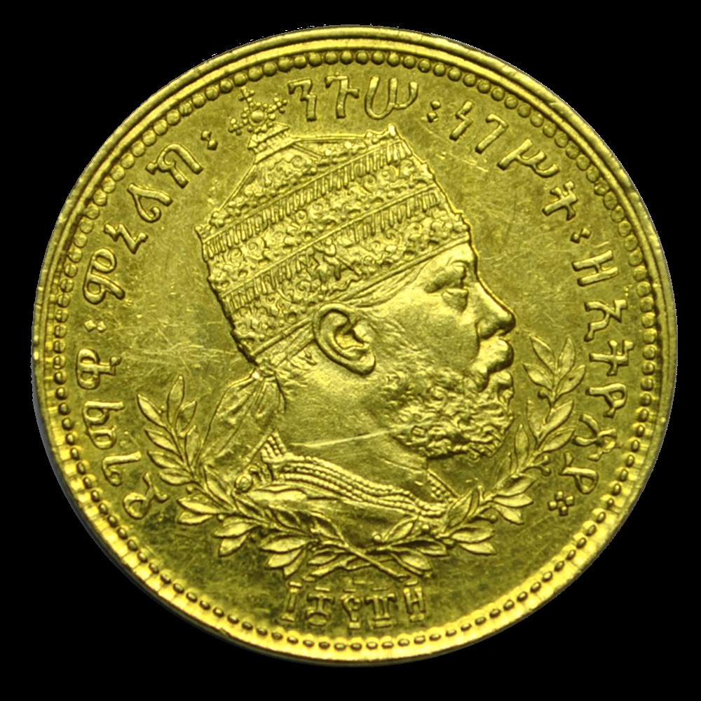ETHIOPIE - Menelik II - 1 werk - 1897 monnaies ethiopie menelik ii 1 werk 1897
