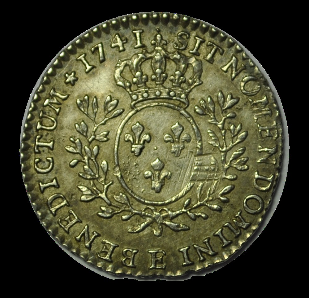 LOUIS XV Dixième d écu dit au bandeau 1741 E monnaies louis xv dixieme d ecu dit au bandeau 1741 e
