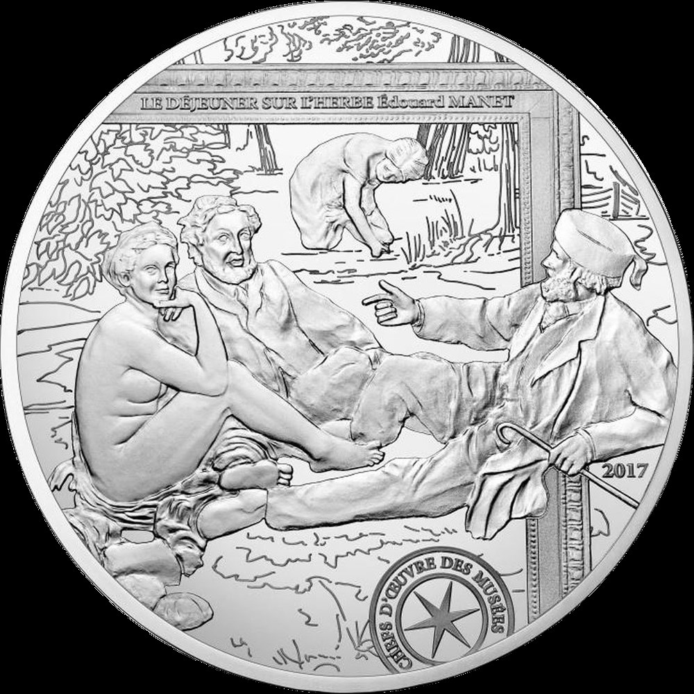 monnaies chefs uvre des musees dejeuner sur herbe 10 euro