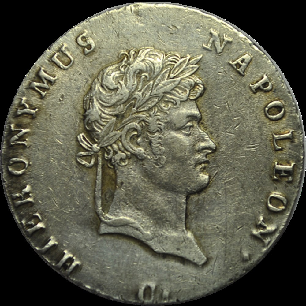 Wesphalie Jerome Bonaparte deux tiers de Thaler 1812 monnaies wesphalie jerome bonaparte deux tiers de thaler 1812