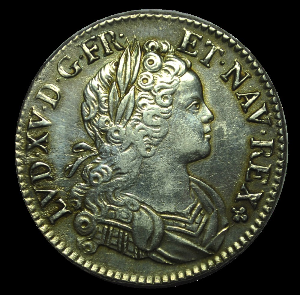 Louis XV ecu france navarre 1718A monnaies louis xv ecu france navarre 1718a