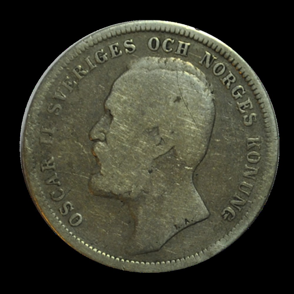 1 Krona Oscar II de Suède et de Norvège 1898 monnaies 1 krona oscar ii de suede et de norvege 1898