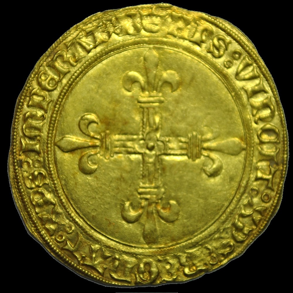 Charles VIII ecu d'or au soleil N.D Bourges monnaies charles viii ecu or au soleil n d bourges